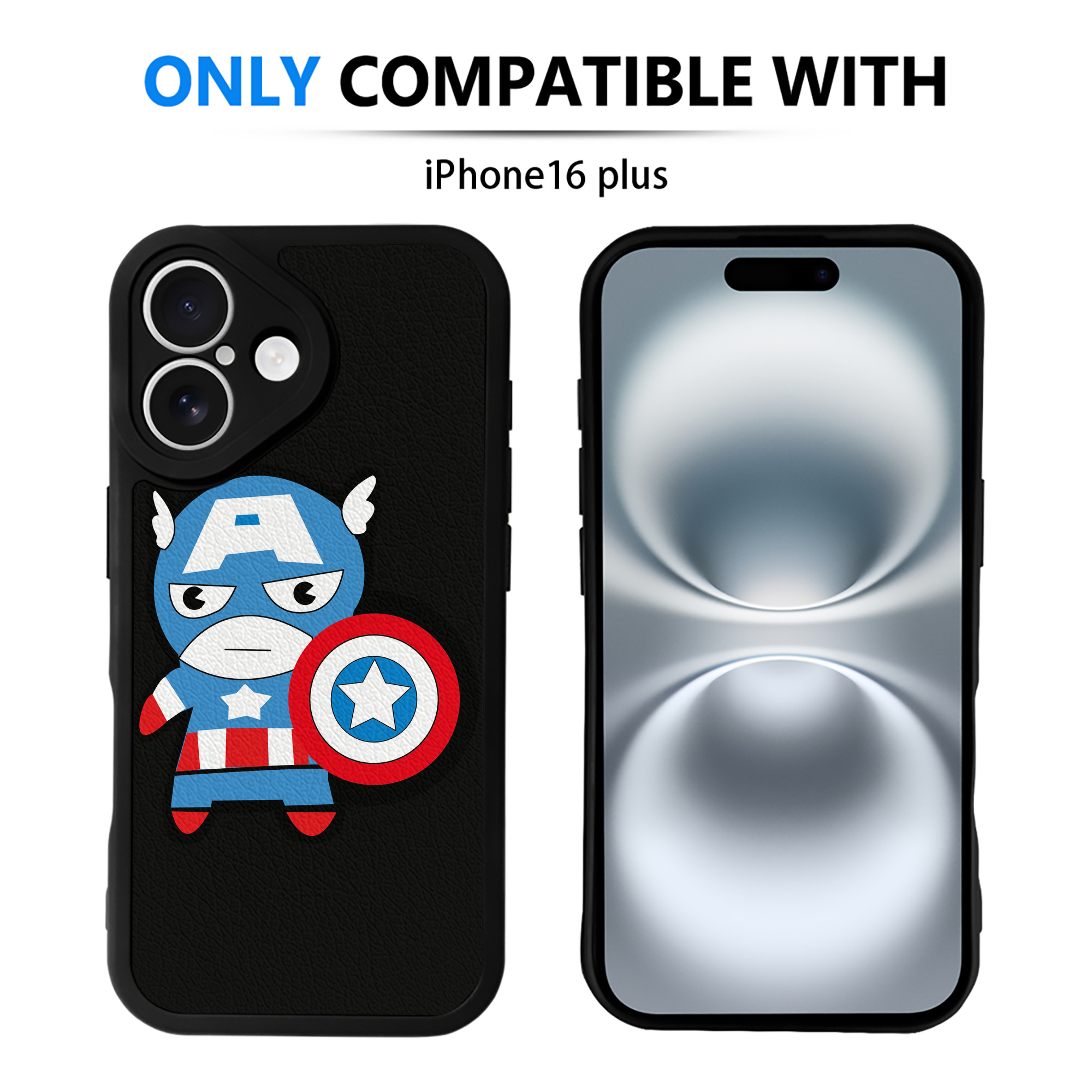 （画像用） アベンジャーズ The Avengers 【iPhone 16シリーズ対応】シリコンスマホケース（レザー調） 材質：シリコン